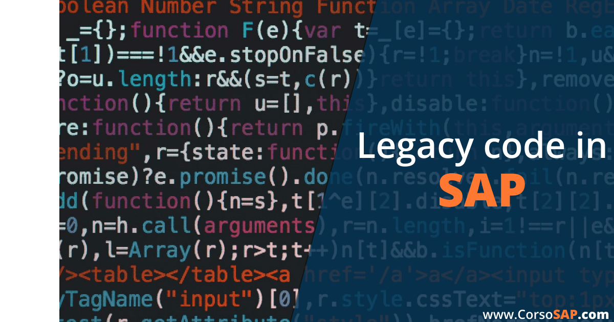 Legacy code in SAP