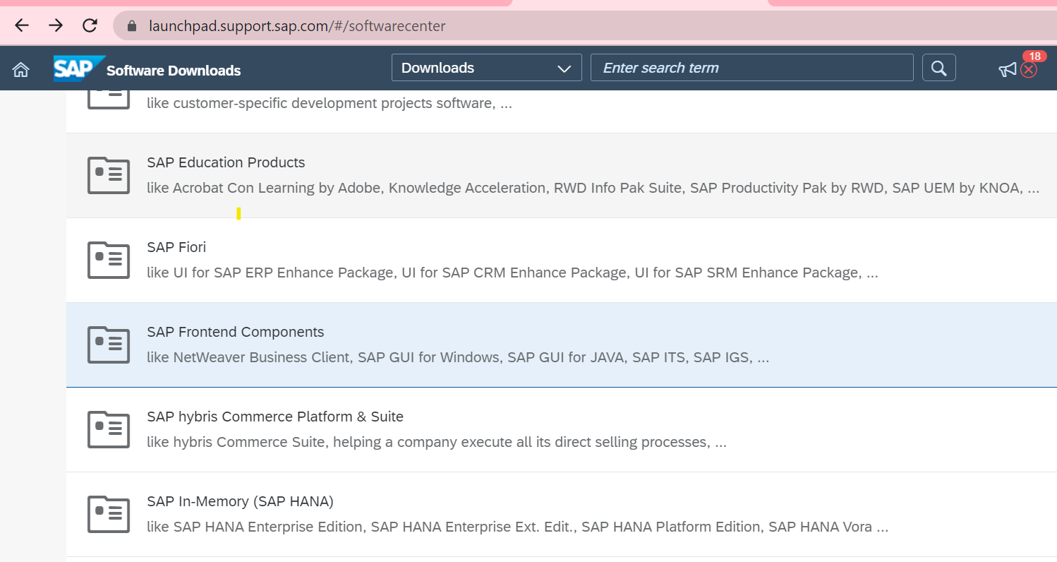 Link ufficiale per scaricare la GUI di SAP