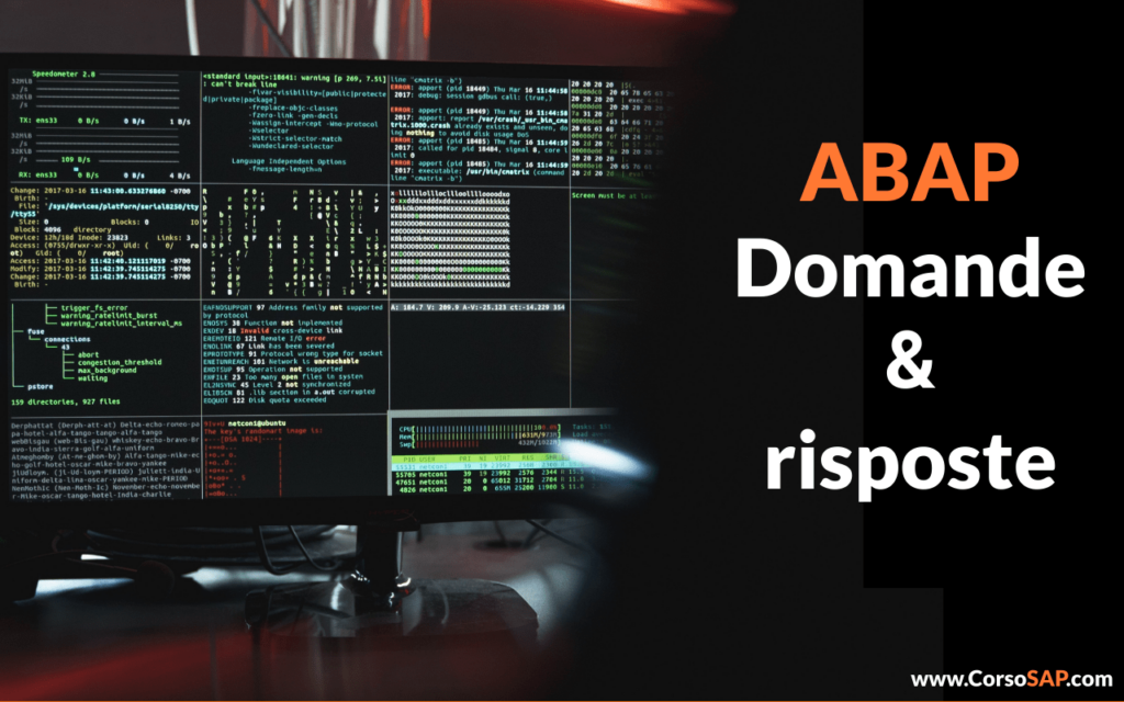 Il linguaggio ABAP4 - domande e risposte