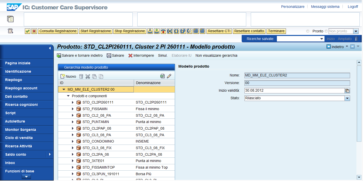 SAP CRM - il modello di prodotto