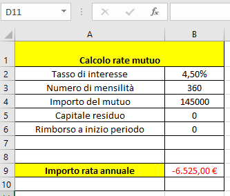 Calcolo rata mutuo tasso fisso 2