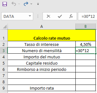 Calcolo rata mutuo tasso fisso 1